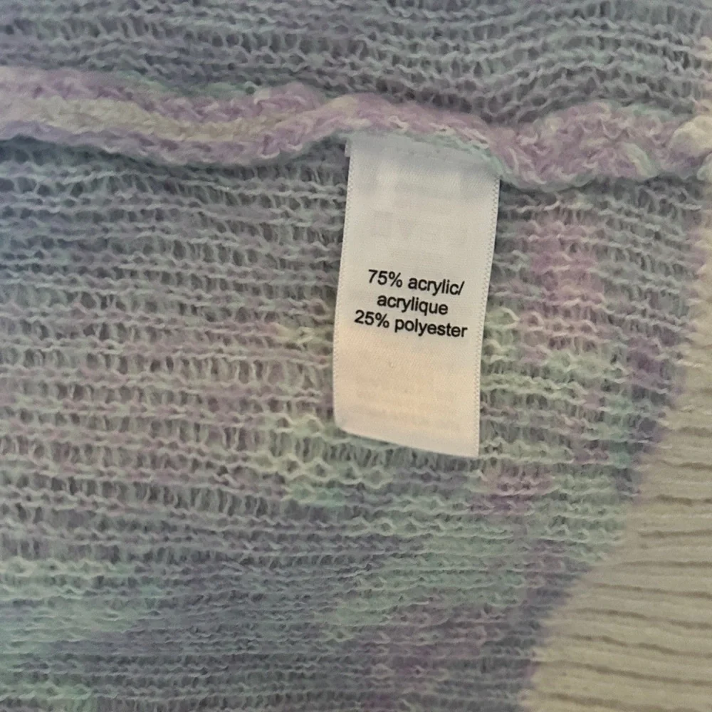 Floral Women's Cardigan in Cream and Purple - Picture 3 of 6